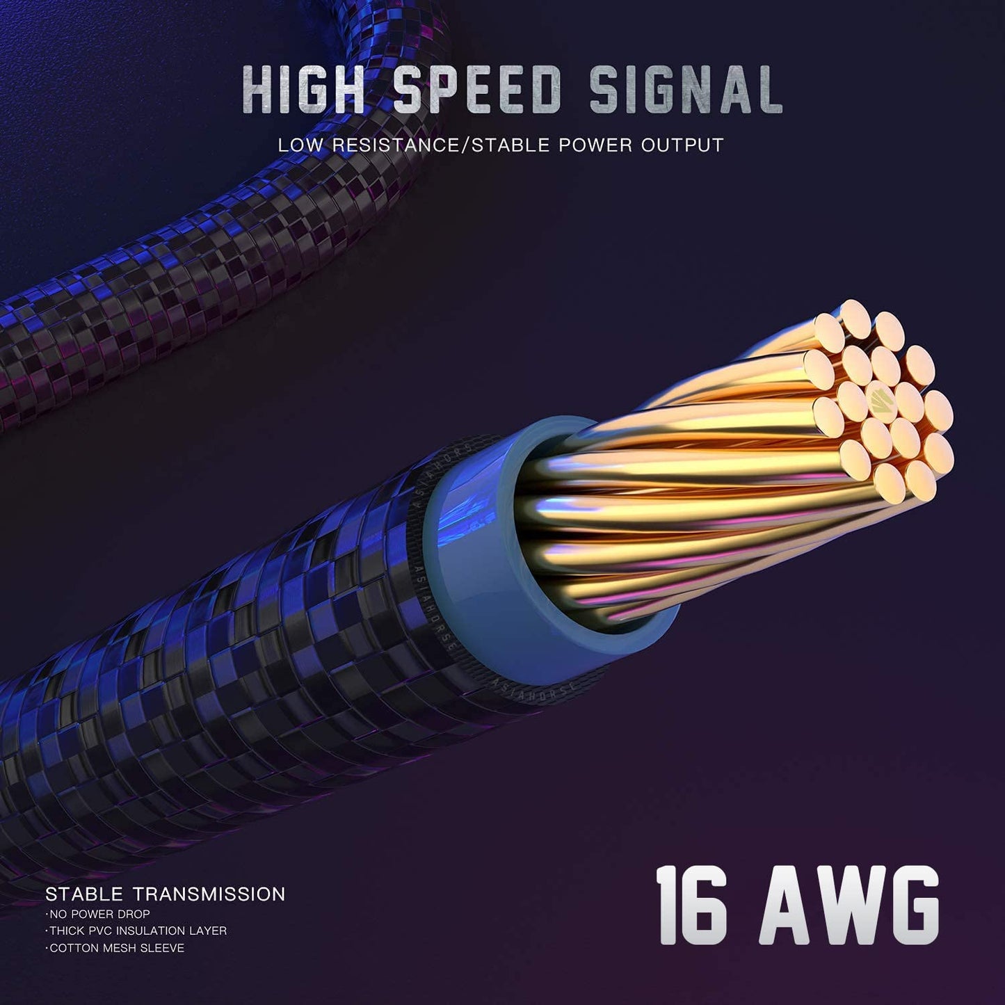 Asiahorse 16AWG Pro Power Supply Sleeved Cable for Power Supply Extension Cable Wire Kit 1x24-PIN/ 2x8-PORT (4+4) M/B,3x8-PORT (6+2) PCI-E 30cm Length with Combs(Dual EPS Black)
