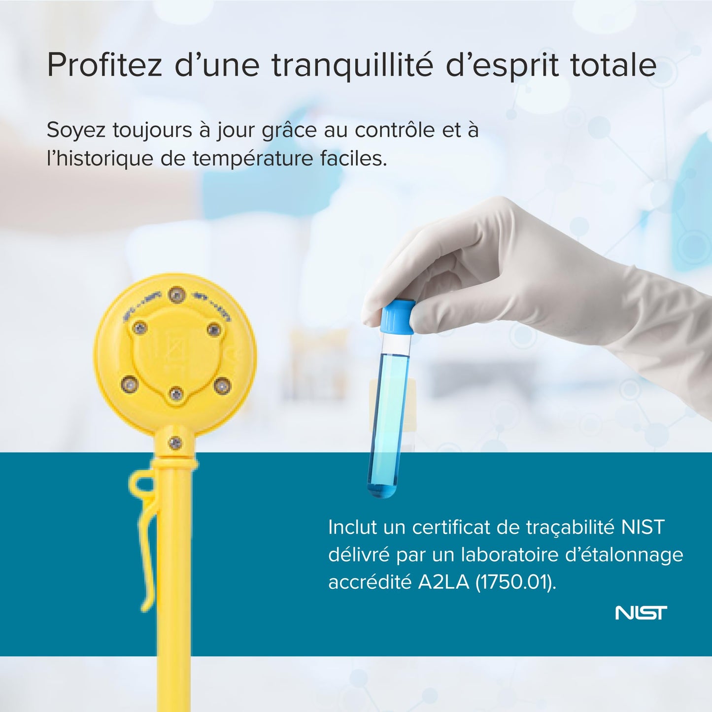 Traceable Lollipop Calibrated Water-Resistant Thermometer, ±1.0°C Accuracy (-20 to 100°C)