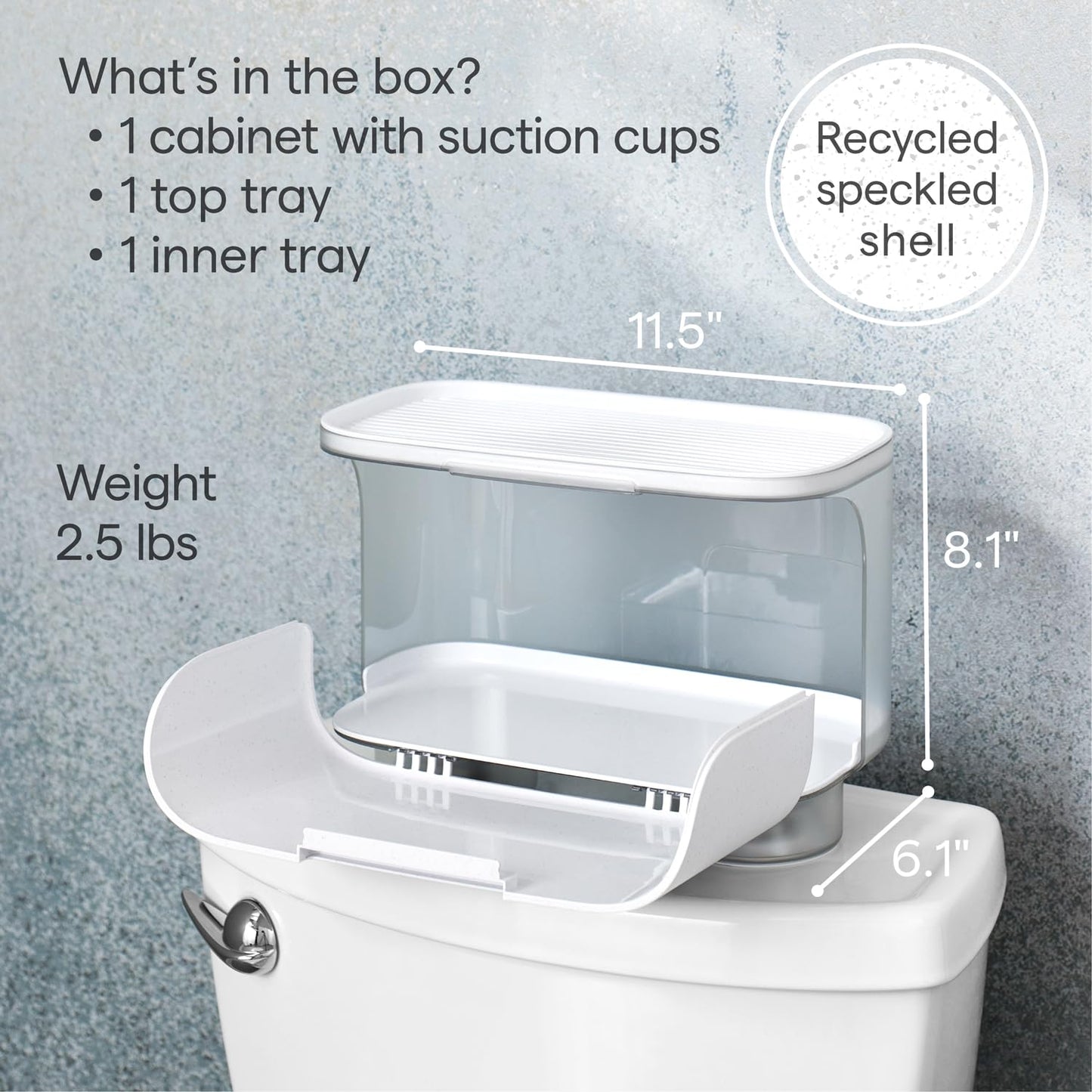 YouCopia Hideaway Toilet Cabinet, Over The Toilet Bathroom Organizer for Paper Rolls, Wipes and Accessories
