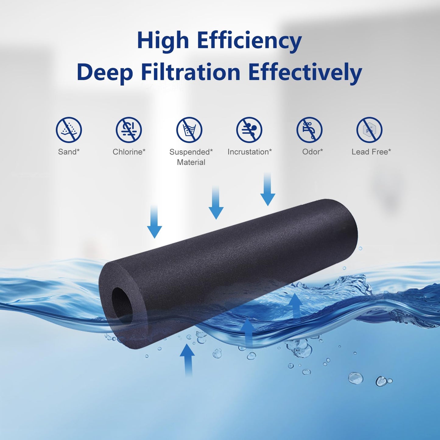 4 Pack Waterdrop® Replacement Filter WD-PF-01A Plus,Reduces PFOA/PFOS, Chlorine, Compatible with Waterdrop® Pitchers Replacement Filter，Lasts 3 Months or 200 Gallons, Premium Water Filtration