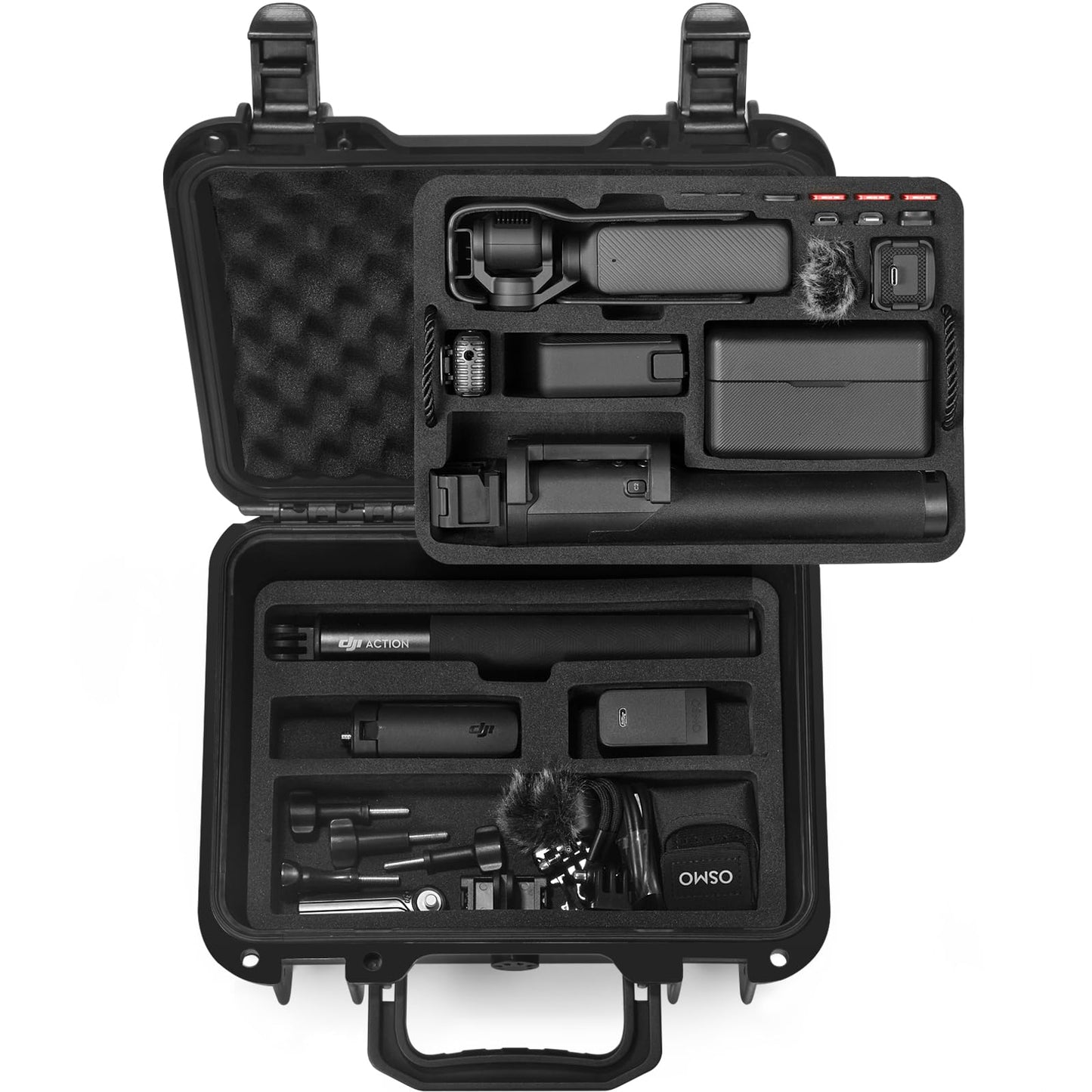 Lekufee Waterproof Hard Case for DJI Osmo Pocket 3, Mic 3/2/Mini, Creator Combo,Power Expansion Combo,Vlogging Camera and Accessories(Case Only)