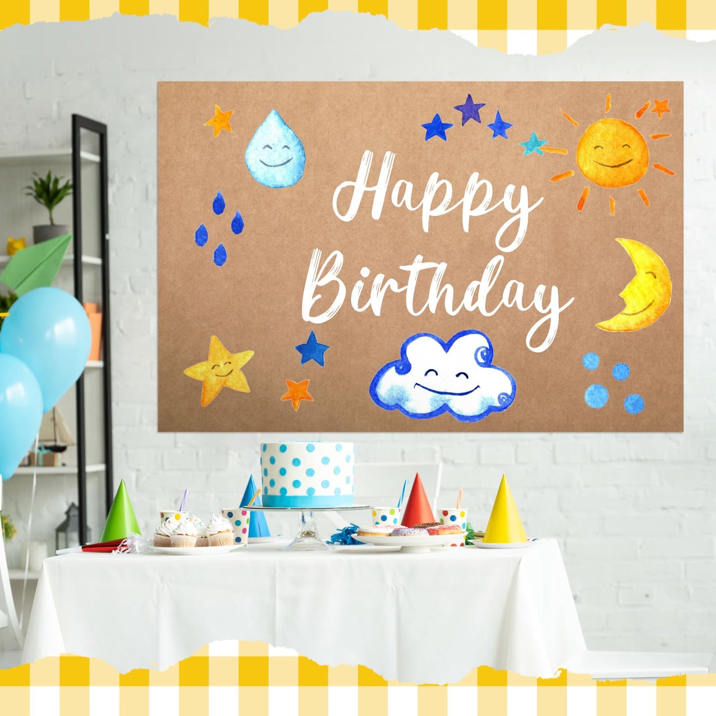 HunnmingRe 3 Pcs 3 x 4 Feet DIY Large Blank Brown Paper Banner 2026 Back to School Decoration Kraft Paint Paper for Classroom Display Wall Signs Birthday Wedding Summer Party Decor