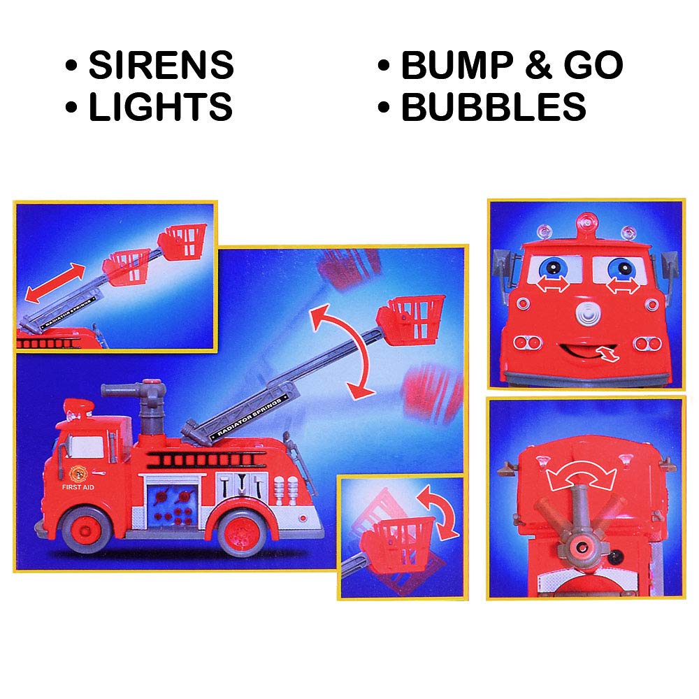 ArtCreativity Bubble Blowing Fire Engine Toy Truck for Kids - Awesome Light Up LED and Siren Effects - Bubble Solution and Funnel Included - Best Birthday Gift for Boys and Girls 5+