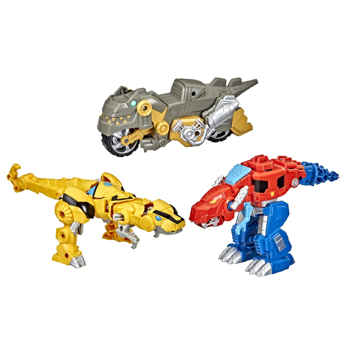 Transformers Primal Team-Up 3-Pack with Optimus Prime, Bumblebee, and Grimlock Converting Dinosaur Figures, 4.5-Inch Toys, Ages 3 and Up (Amazon Exclusive)