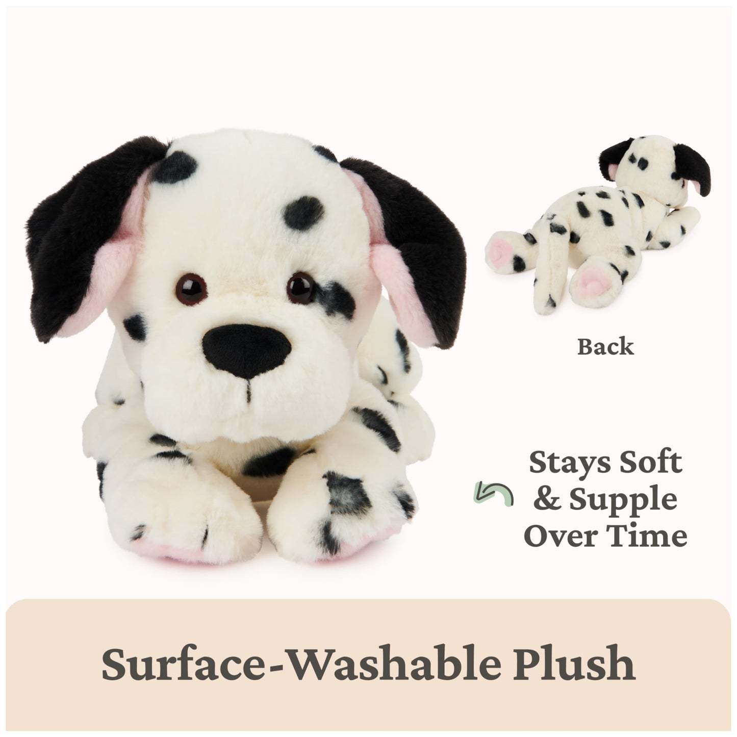 GUND Checkers Dalmatian Puppy Plush, Stuffed Animal Dog for Ages 1 and Up, White/Black, 14”