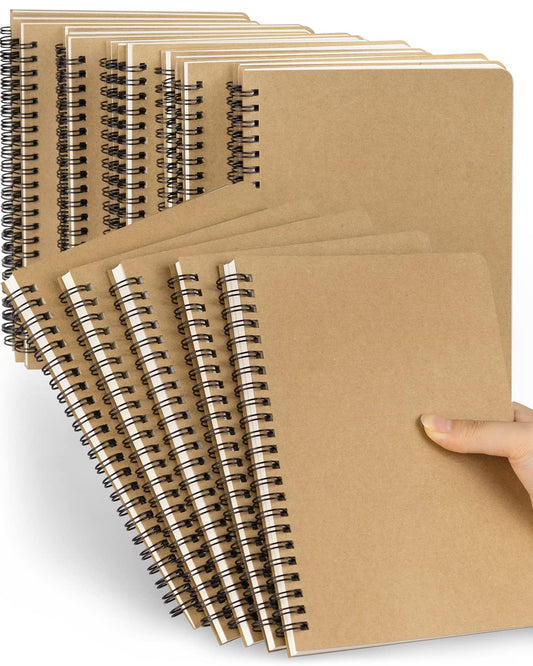 Dynta Spiral Notebooks A5 Lined 20Pcs College Ruled Journals for Work, School and Travel, Good for Students and Office 120 Pages/60 Sheets