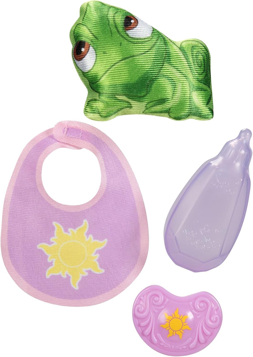 Disney Princess Rapunzel Baby Doll Deluxe with Tiara, Carrier, Plush Friend, Pacifier, Bib & Baby Bottle [Amazon Exclusive]