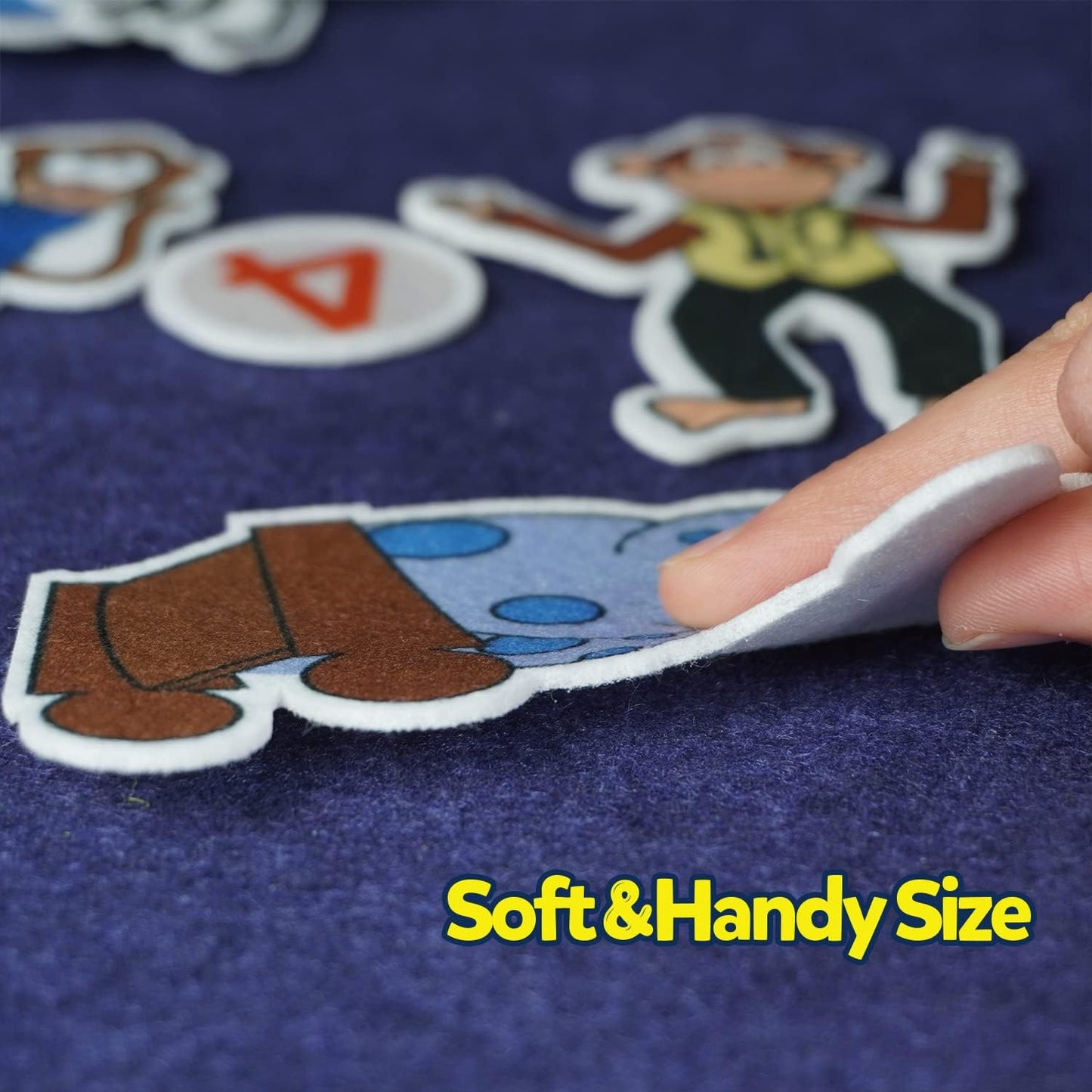 CHEFAN Felt-Board for Toddler, Flannel Board Stories for Preschool Activities, 4 Sets Felt Storytelling Board, Five Little Monkeys, Five Speckled Frogs, Felt Pieces