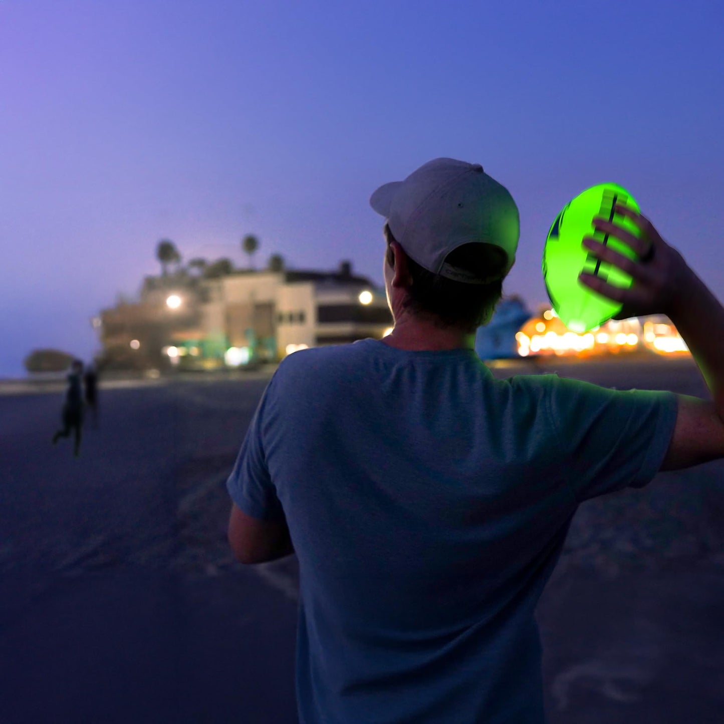 LIGHTRO - Soft Foam Glow in The Dark Football - 8" Youth Size - Super Bright LEDs - Batteries Included - LED Football - for Kids 6 7 8 9 10 11 12 - Light Up Gift for Birthdays - Kids & Boys