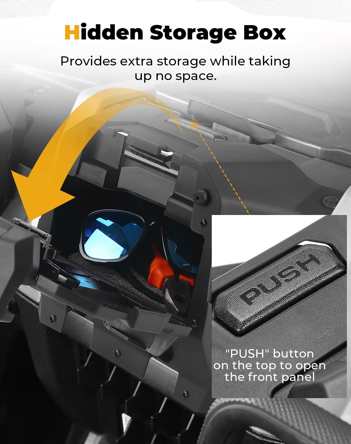 KEMIMOTO PRO XP Electronic Device Mounts with Storage Box, UTV Electronic Device Holder GPS Mount Phone Tablet Mount Compatible with Polaris 2020-2024 RZR PRO XP/XP4 2022 2023 2024 RZR PRO R/Turbo R