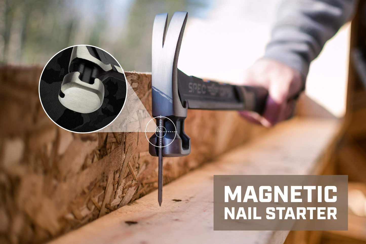 Spec Ops Tools Nailing Hammer for Framing, Carpentry & Demolition, Rip Claw, Smooth Face and Shock-Absorbing Grip, 20 Oz with Mallet Cap