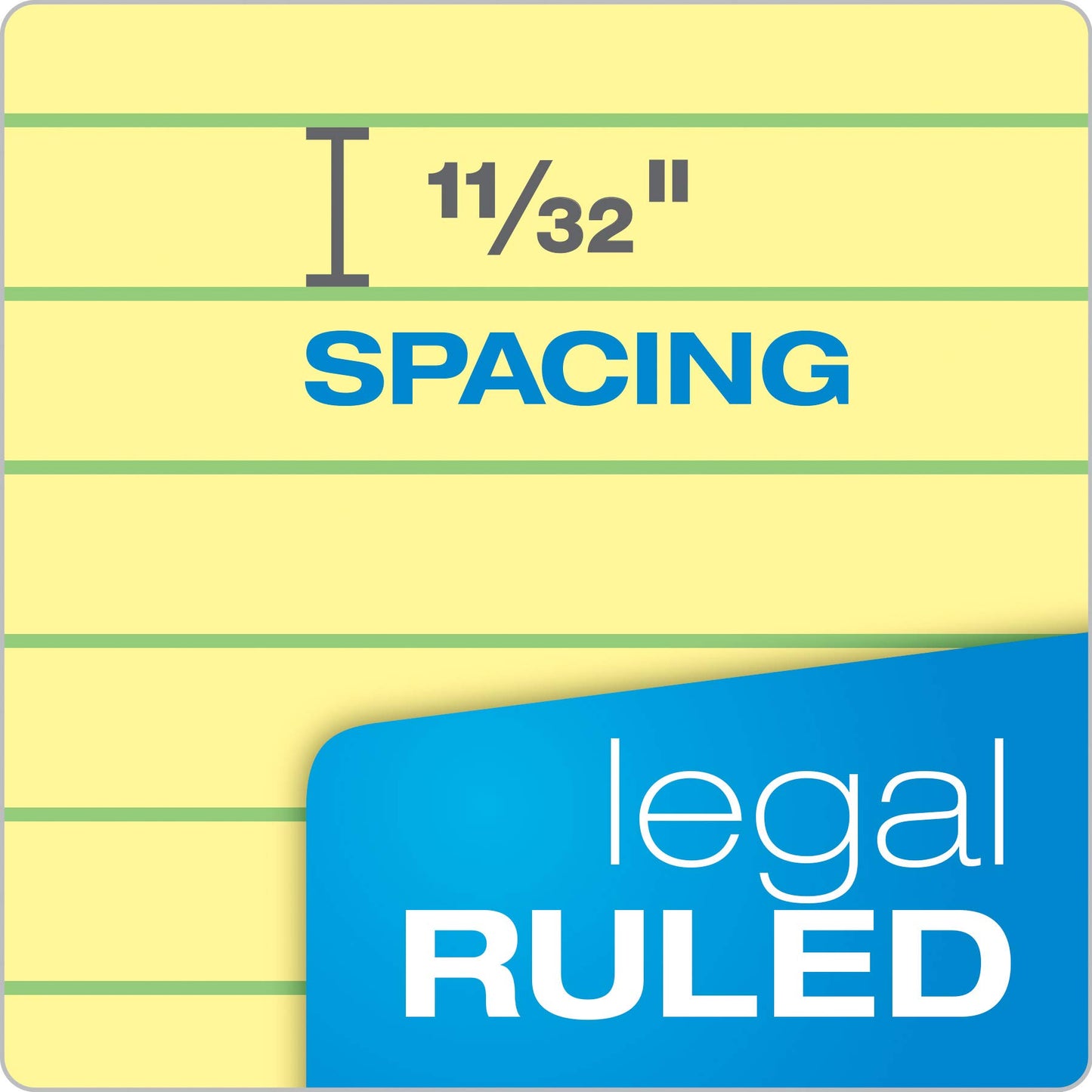 TOPS Docket Writing Pads, 8-1/2" x 11-3/4", Legal Rule, Canary Paper, 50 Sheets, 12 Pack (63400)