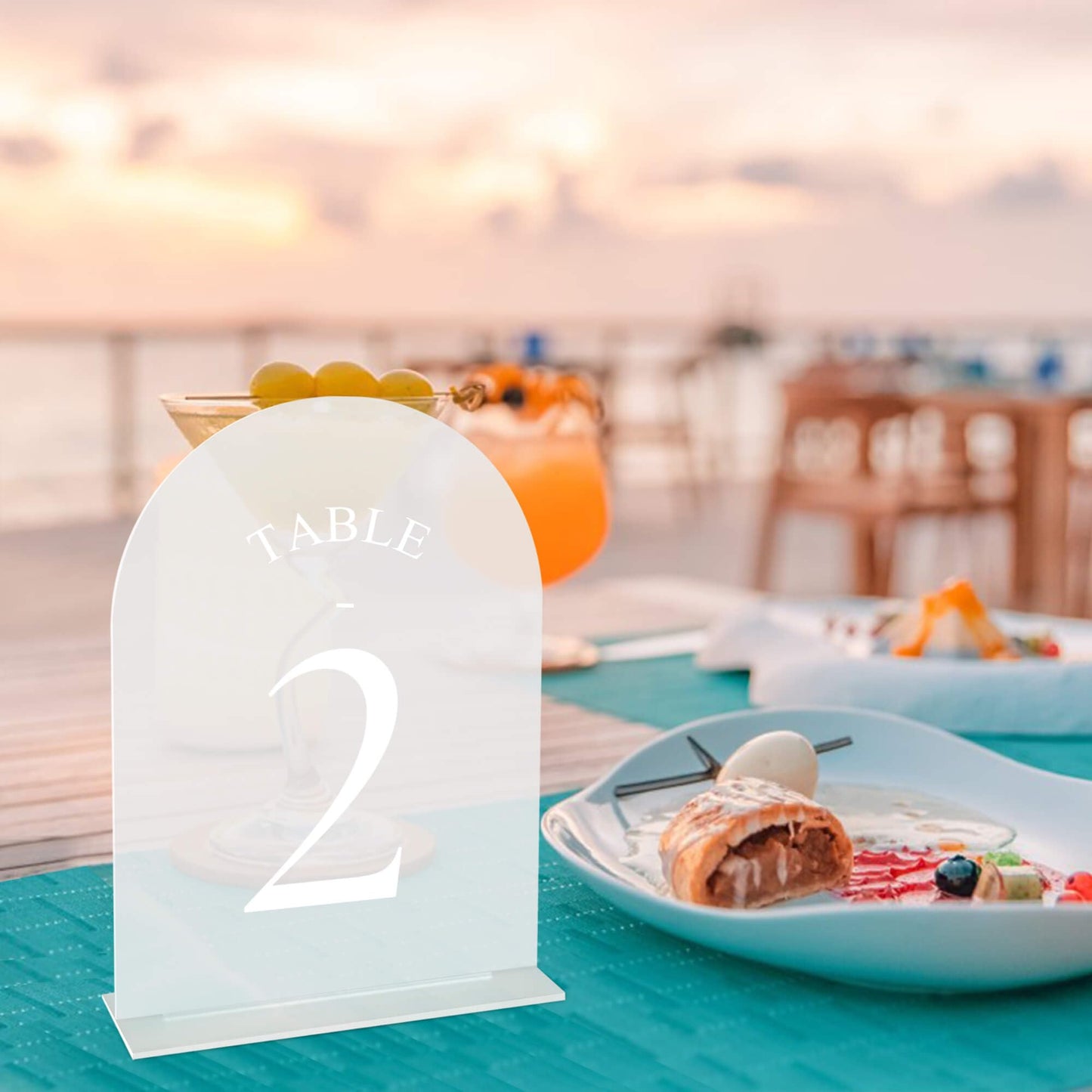 30 Packs Table Number Holders - 5" X 7" Acrylic Sign Table Numbers 1-30, Wedding Table Numbers for Wedding Reception, Party, Anniversary, Event