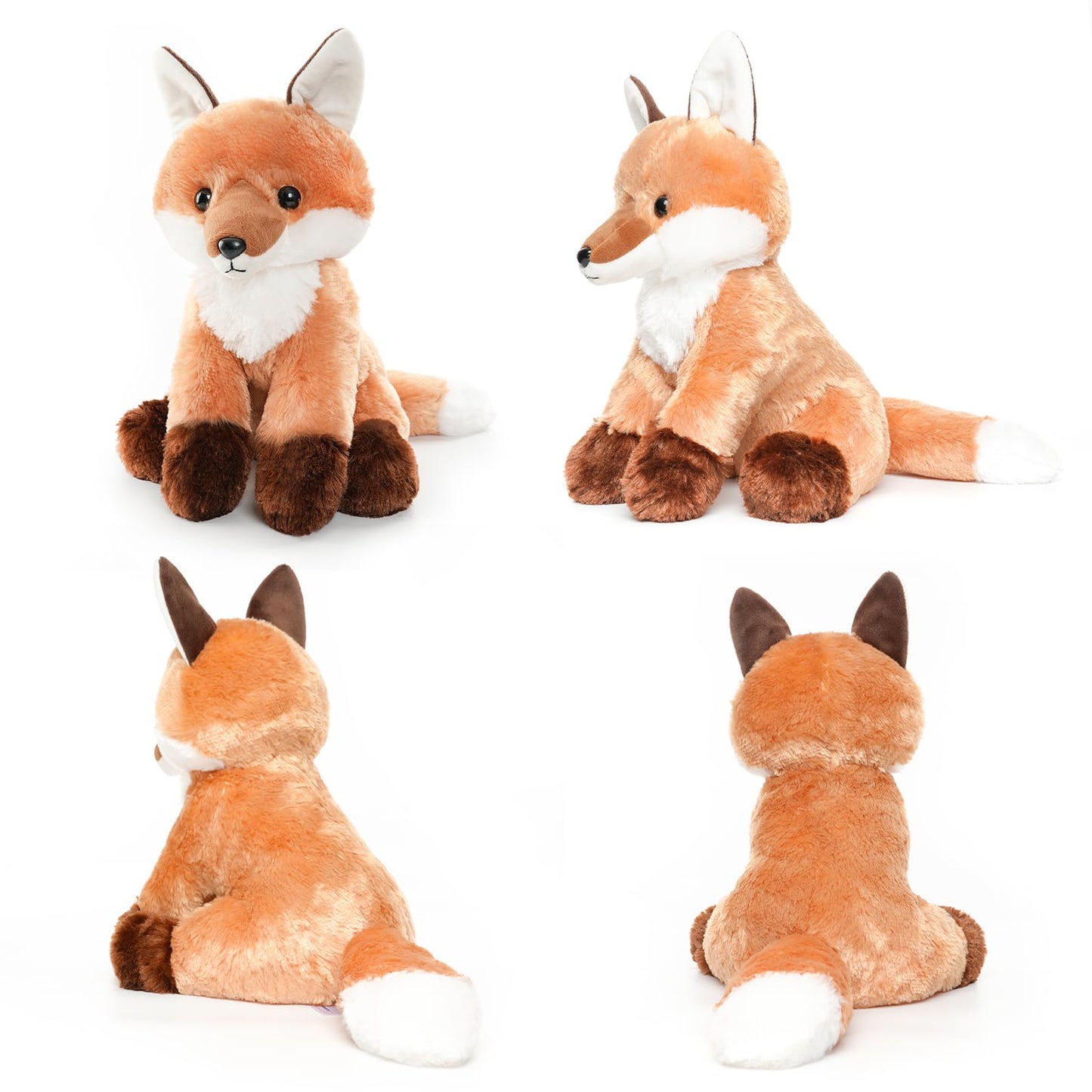 WEIGEDU Stuffed Fox, Red Fox Stuffed Animal Plush Toy with Big Tail for Kids Boys Girls Birthday Bedtime Gift, 13 inches