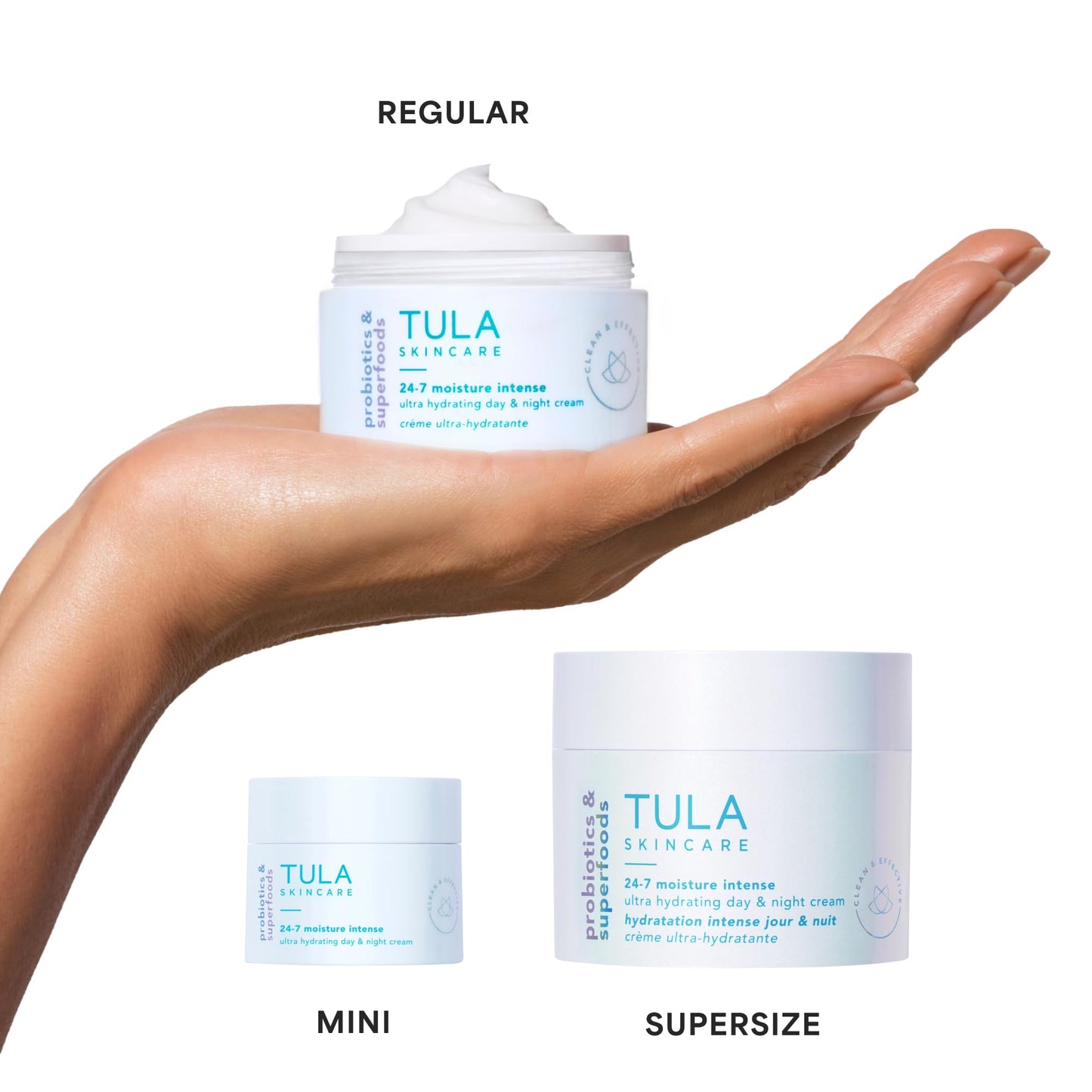 TULA Skin Care 24-7 Supersize Moisture Intense Ultra Hydrating Day & Night Cream - Ultra Nourishing Moisturizer for Face, Soothe Skin, Maintain Skin Balance & Improve Skin Smoothness, 3.31 oz.