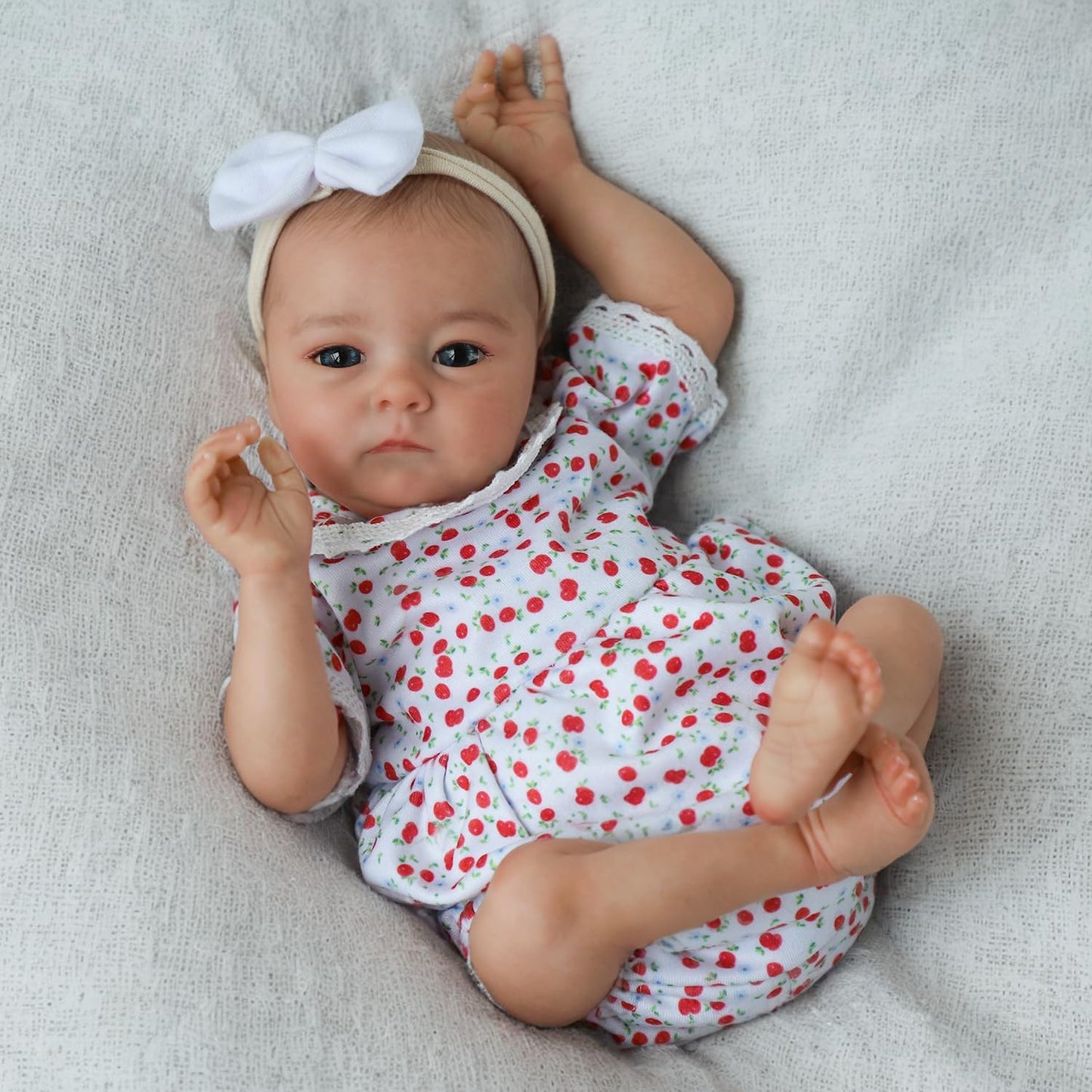 SCOM Realistic Reborn Baby Dolls Tink - 16 Inch Vinyl Preemie Baby Doll, Poseable Real Life Baby Girls Dolls with Soft Weighted Cloth Body Newborn Baby Doll Gift Toy for Boy or Girl Ages 3+