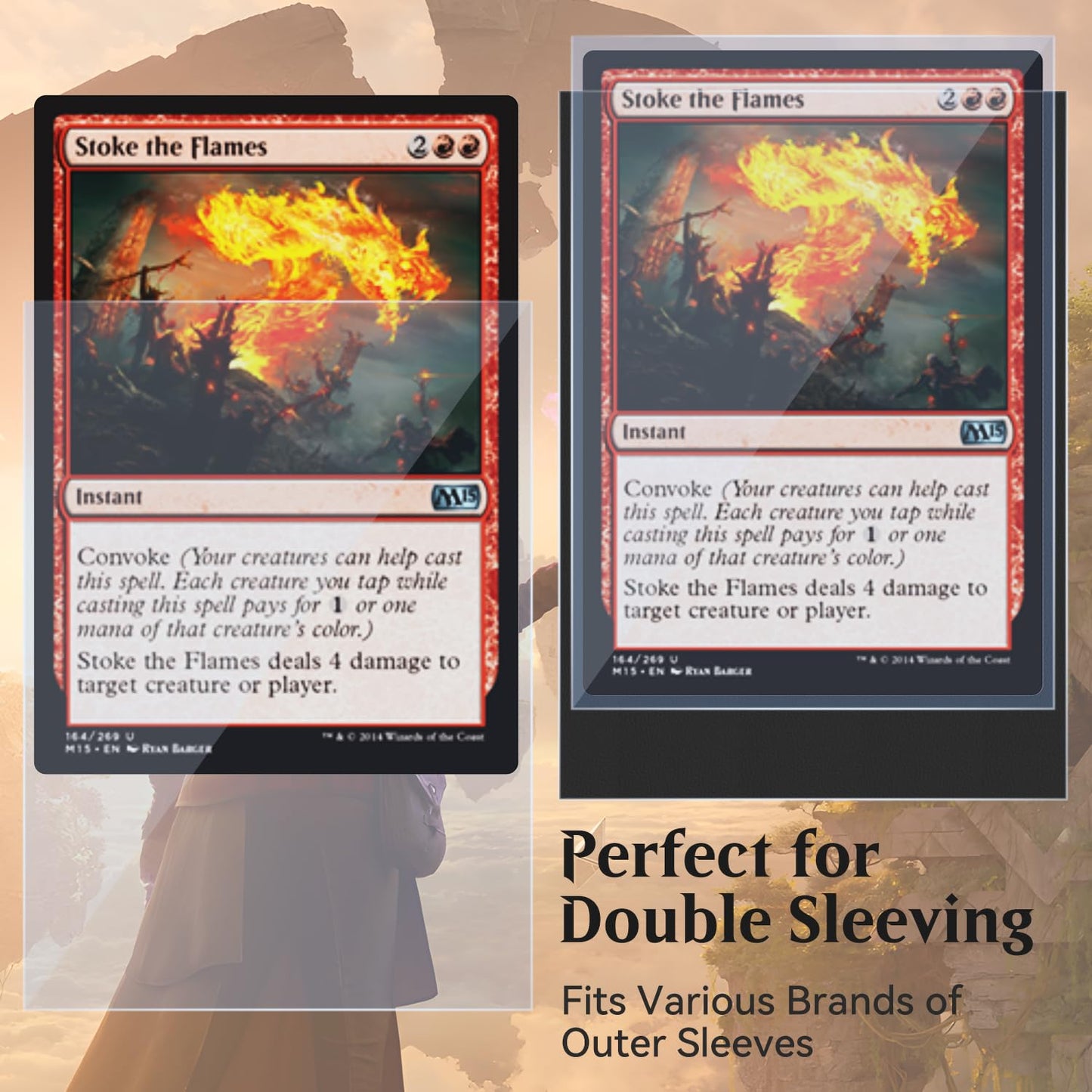 10000 Pack Perfect Fit Card Sleeves, Inner Sleeves Ideal for Double-Sleeving Compatible with TCG, MTG, PKM, TCG, Trading, Gaming Cards
