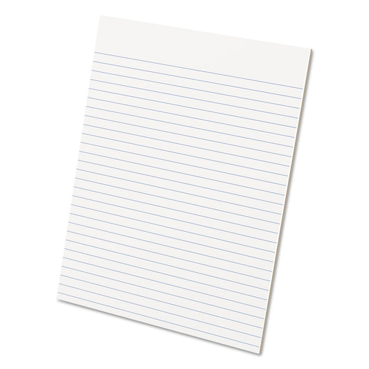 Ampad Evidence Glue Top 8-1/2 x 11 Pads, Wide Rule, White, 50 Sheets Per Pad, 12 Pack (21-112)