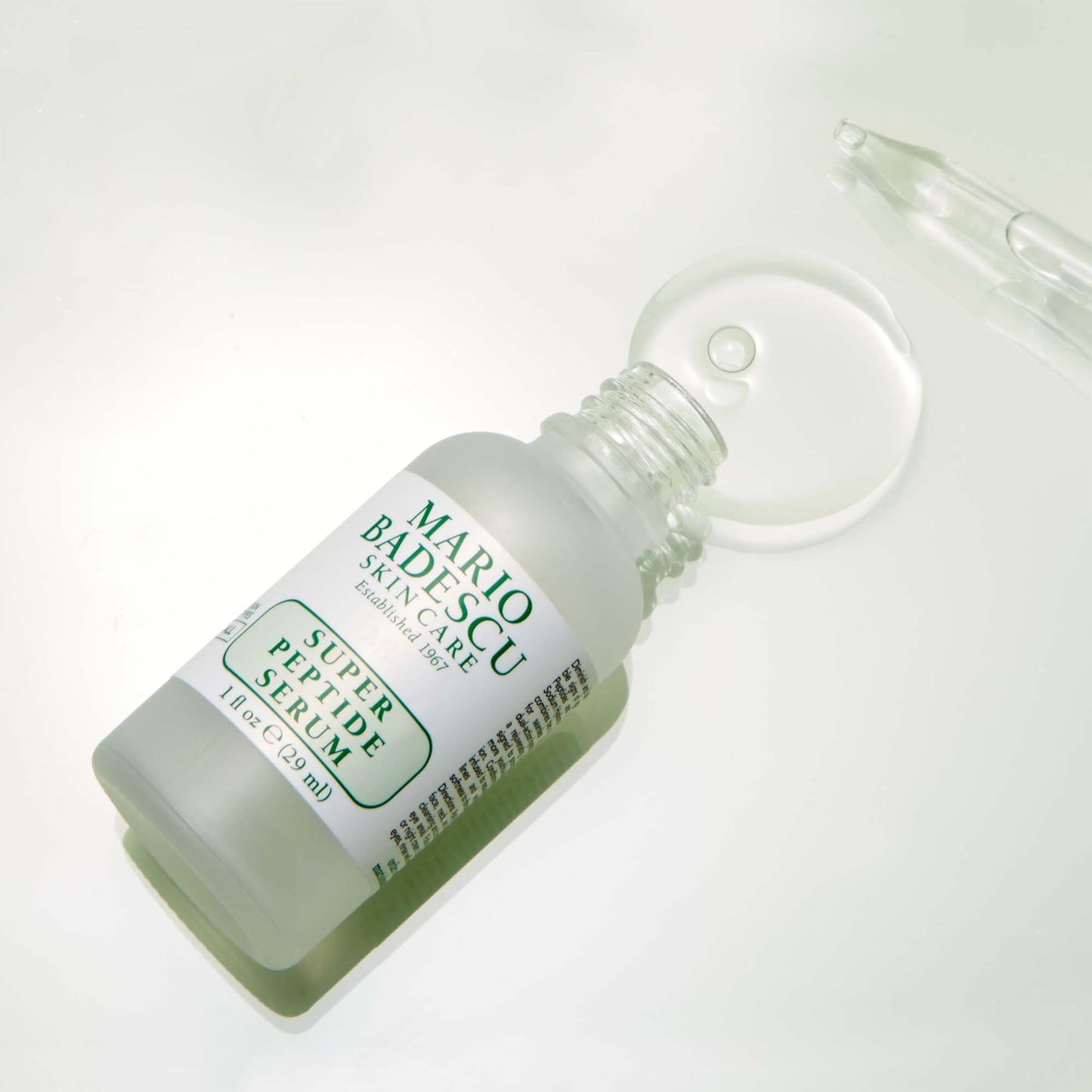 Mario Badescu Super Peptide Serum for All Skin Types, Reduces the Look of Dry Lines & Wrinkles, Formulated with Sodium Hyaluronate & Peptides, 1 FL OZ