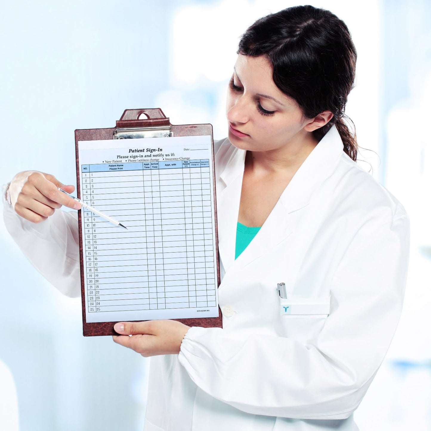 Resholder 250 Pack Patient Sign in Sheets Hipaa Compliant Patient Sign in Label Forms Peel Off Adhesive Labels Carbonless 3 Part Forms for Privacy in Doctor Medical Clinic Dental Office(Blue)