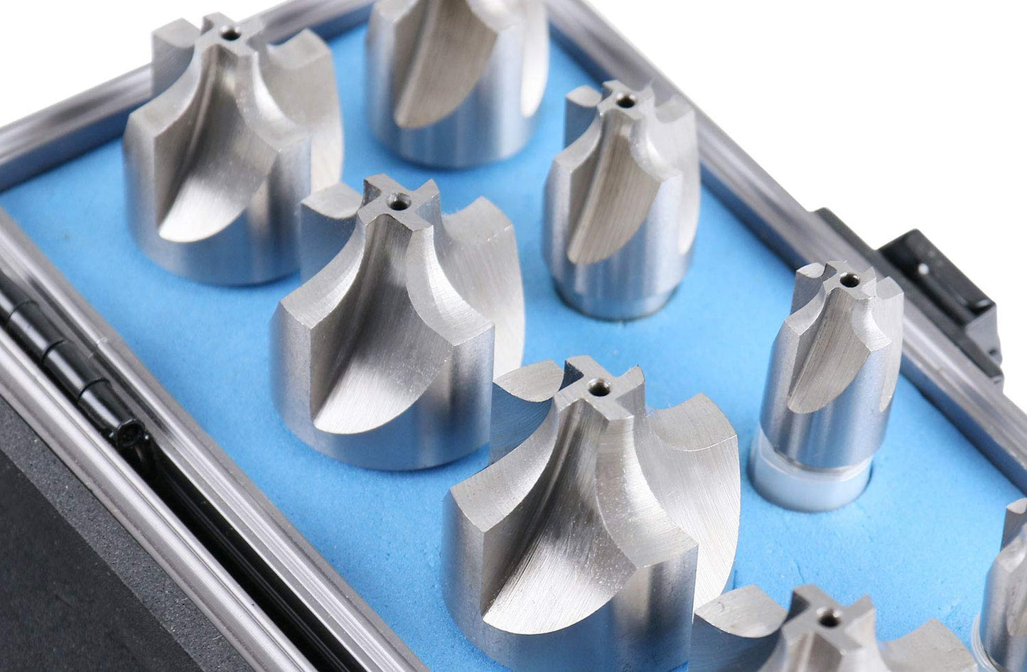 Accusize Industrial Tools H.S.S. Corner Rounding End Mill Set Size from 1/16'' to 3/8'', 8 Pcs, 1011-0008