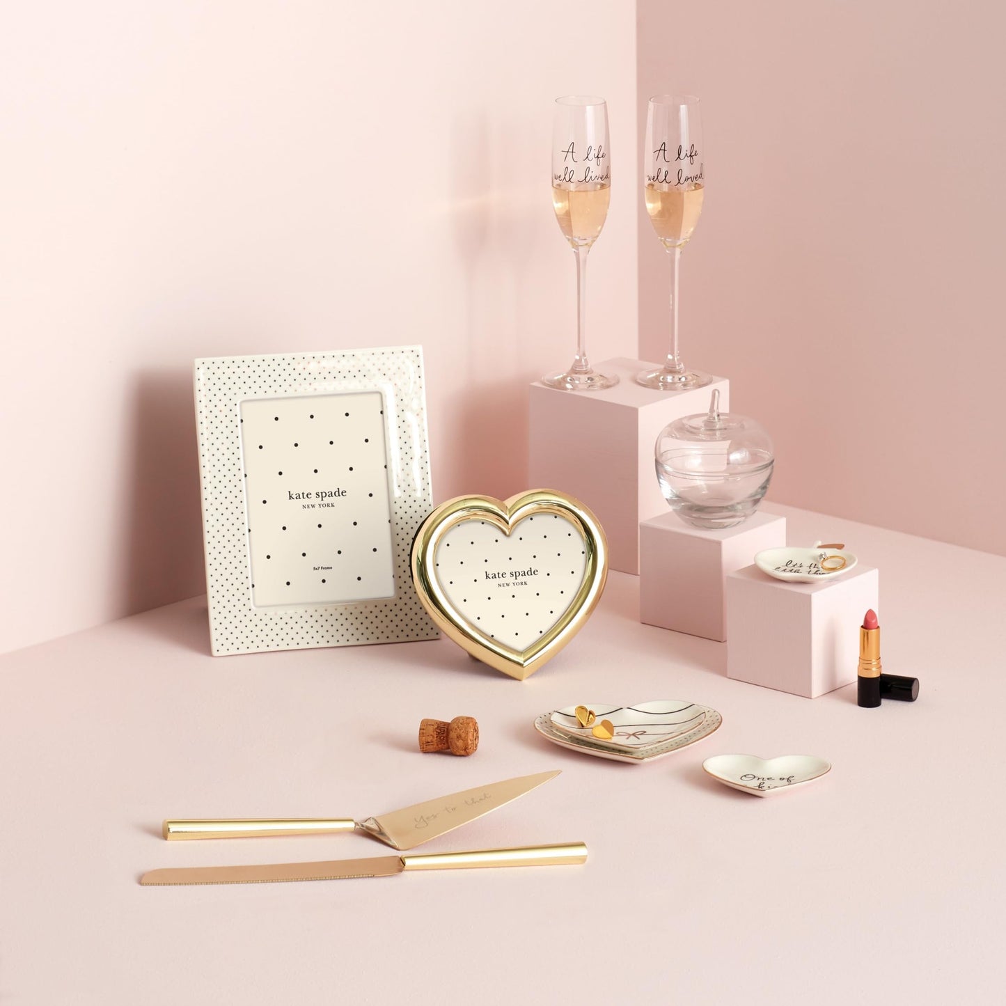 kate spade new york Charmed Life Collection Giftware & Entertaining Collection, Heart Keepsake Frame