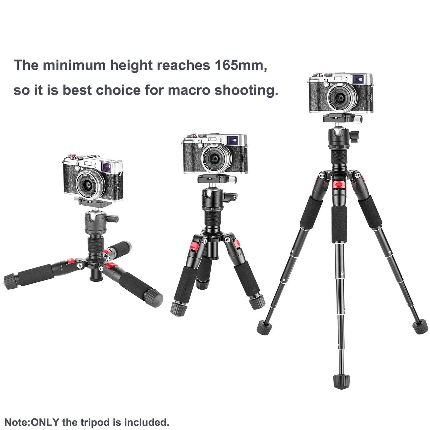 NEEWER Portable Desktop Mini Tripod Aluminum Alloy 20''/ 50cm Desk Tripod with 360 Degree Ball Head, 1/4 inch Quick Shoe Plate for DSLR Camera Video Camcorder, Load up to 11 pounds/5 kilograms
