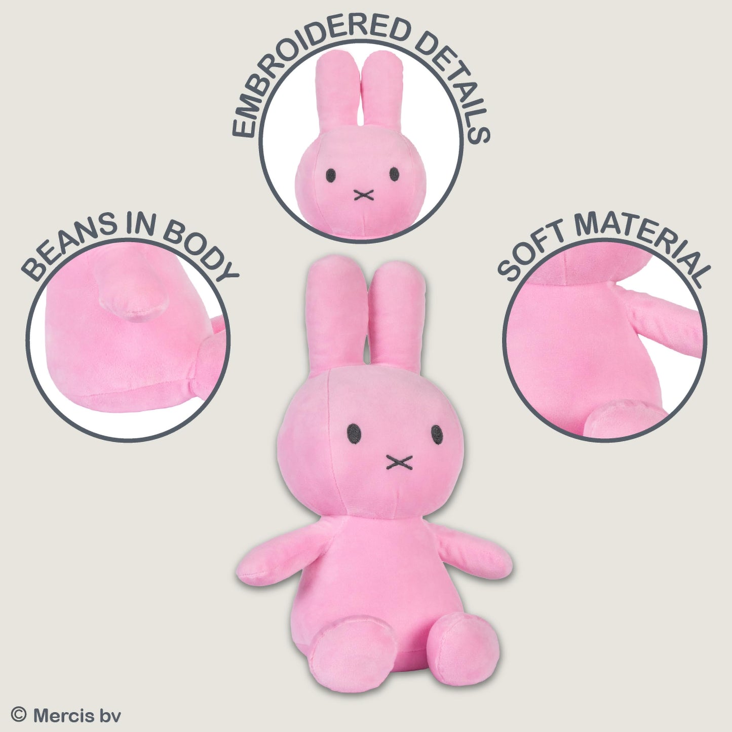 KIDS PREFERRED Miffy Plush Toy, 14 Inch Sitting Dutch Bunny Plush by Dick Bruna, Soft Boa Rabbit Bunny Stuffed Animal Plushie Doll for Girls and Boys