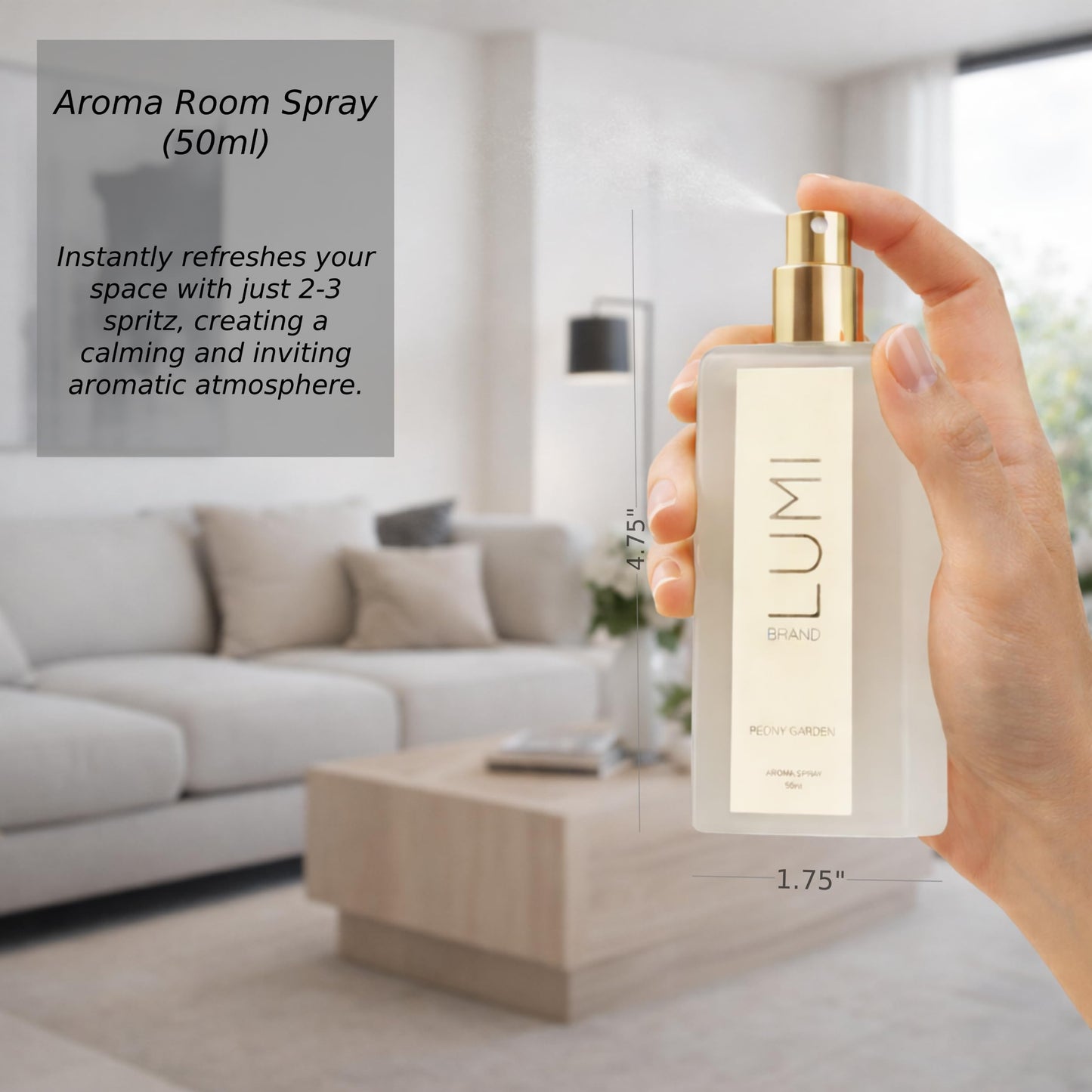Luxury Aroma Gift Set | Peony Garden - Reed Diffuser (200ml), Wood Wick Soy Candle (200g), Room Spray (50ml) | Includes Dried Flowers & 8 Reeds | Luxurious Home Fragrance for Home Décor & Gifts