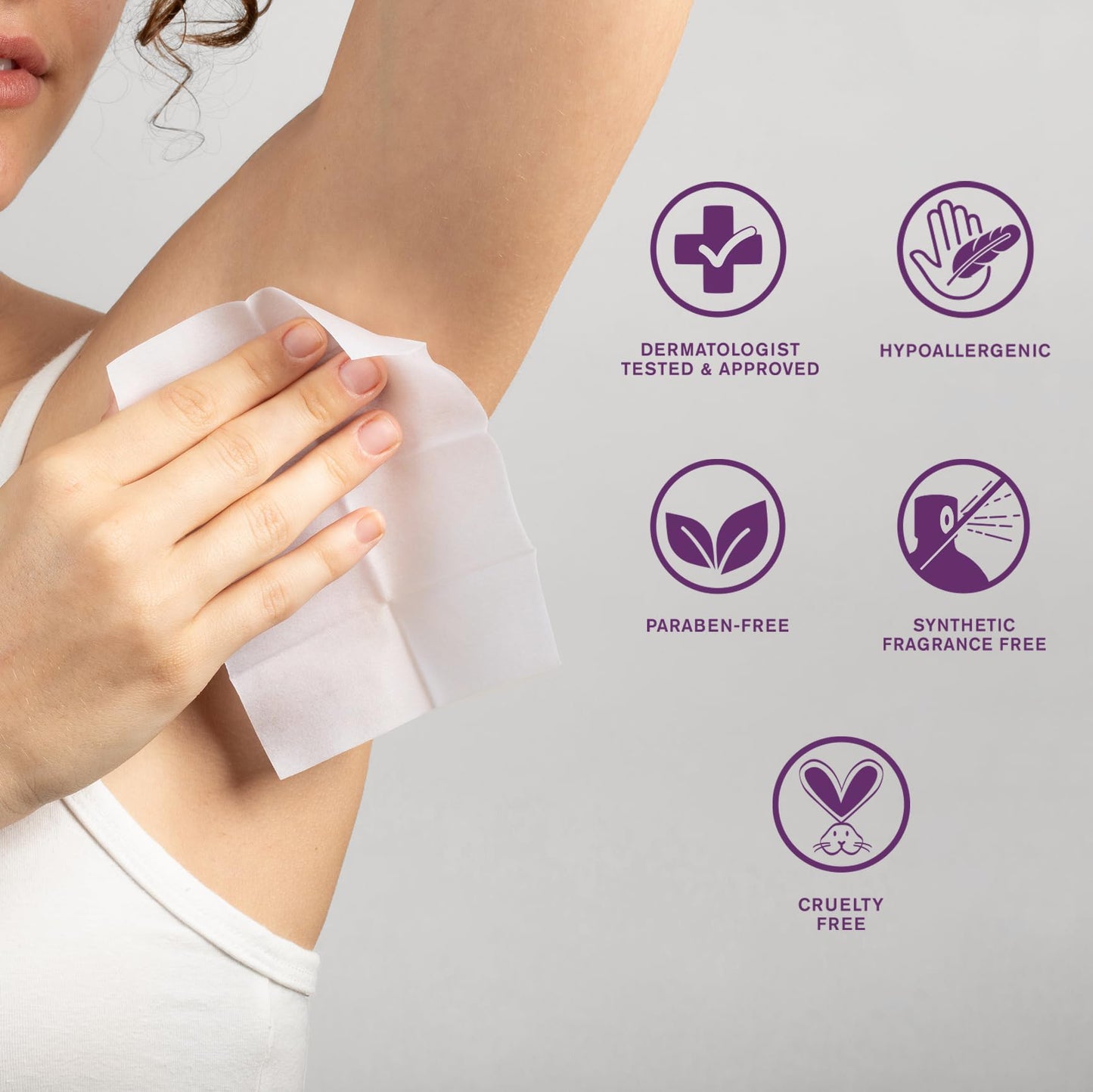 DERMAdoctor Antiperspirant Wipes, Dermatologist Formulated Hyperhidrosis Treatment for Body, Hands and Feet Anti Sweat Wipes, Hypoallergenic Deodorant, Individually Wrapped - 30 Count