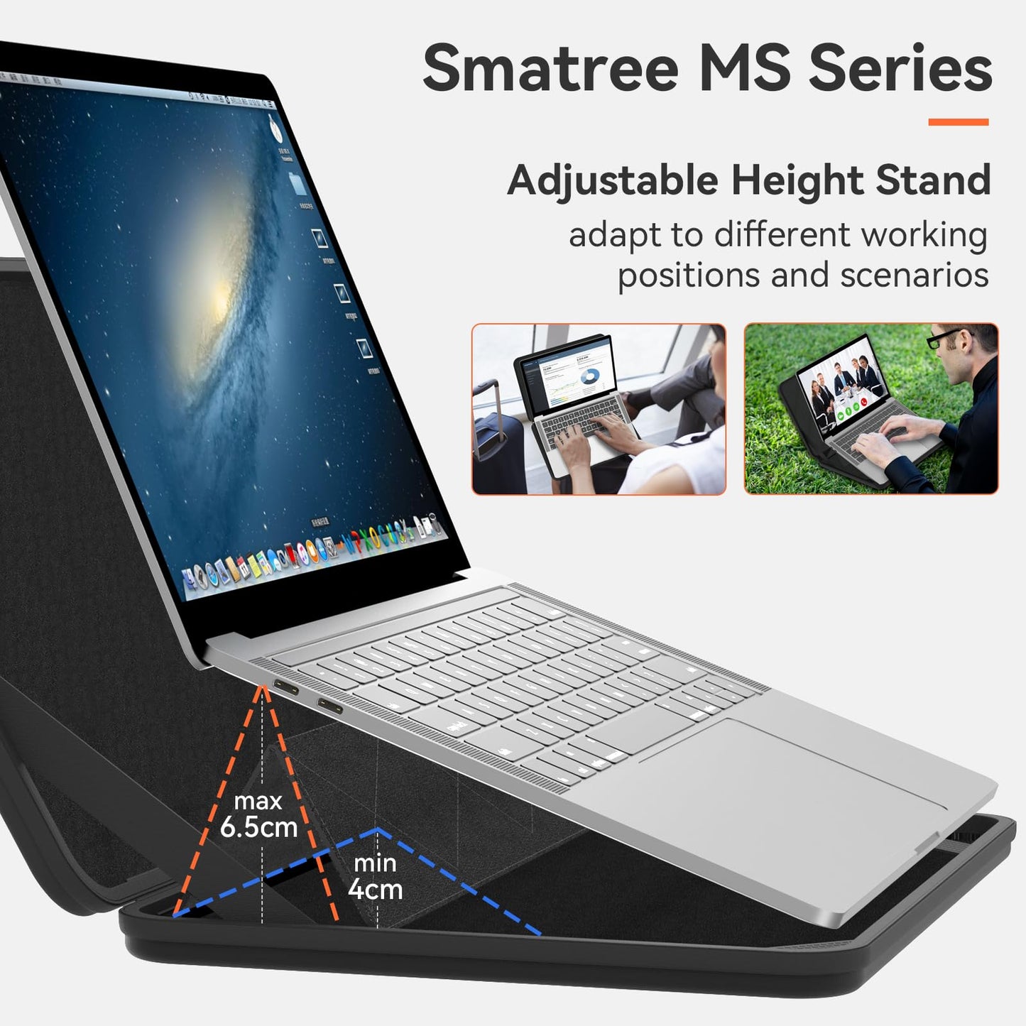 Smatree MS86T Hard EVA Protective Sleeve with Stand Compatible for 16 inch ASUS ROG Zephyrus G16 2026 GU606/2025/2024, for Zenbook S16 UX5606, for 15.6inch Vivobook S 15 M5506/Vivobook 16 Flip TP3607