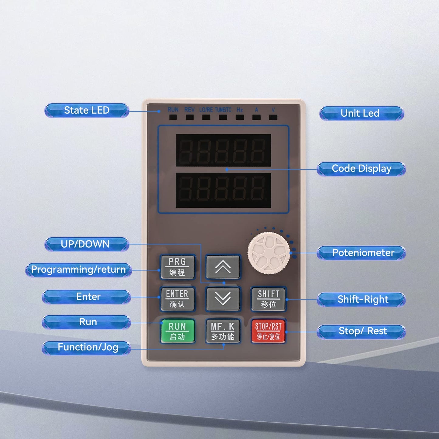 MOLLOM VFD 220V 2.2KW 3HP 9.6A 220V Single or Three Phase Input to 3 Phase 0-3000 Hz Output Variable Frequency Drive Control Inverter for Spindle Motor CNC Speed Control