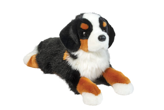 Douglas Trooper Bernese Mountain Dog Plush Stuffed Animal – Realistic Soft Bernese Puppy Plush for Kids, Dog Lovers & Bernese Mountain Dog Owners, 21" Long (53 cm)