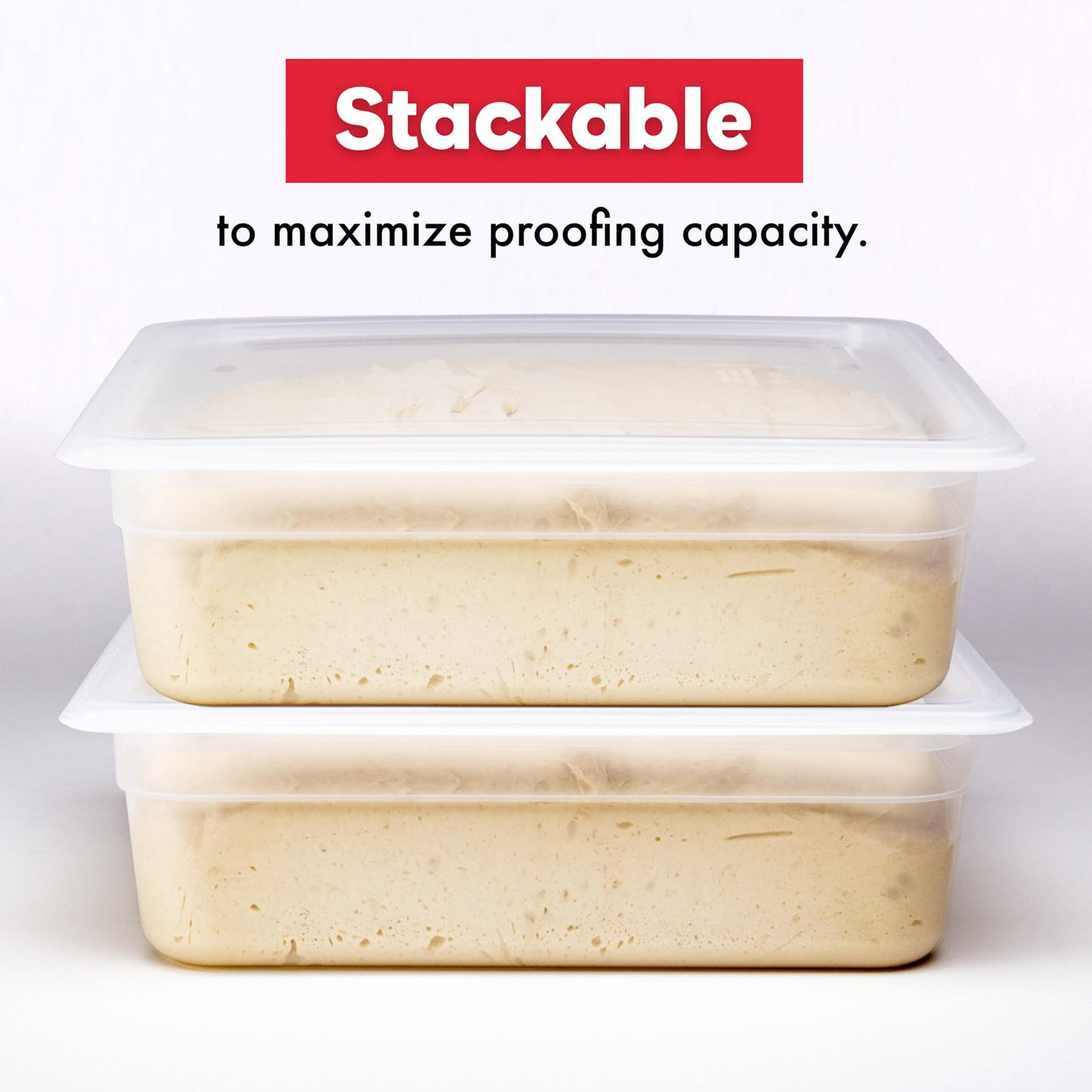 Brod & Taylor Proofing Container (2 Pack) With 6L Capacity, Fits Up to 3000 Grams of Dough – Dough Rising Box for Bread, Sourdough & Pizza (Dishwasher Safe, BPA-Free)