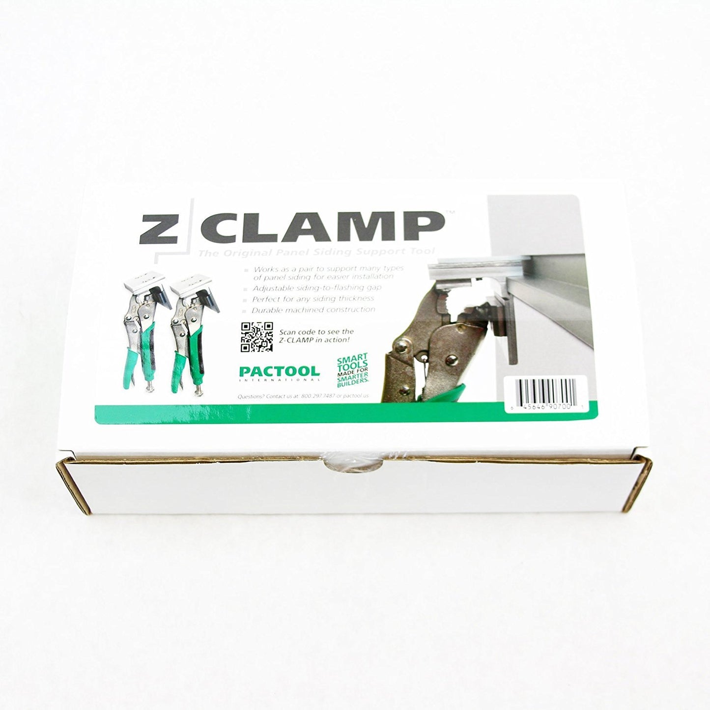 PacTool SA907 Adjustable Z-Clamp Panel Siding Installation Tool - Contractor Grade Siding Tools, Green