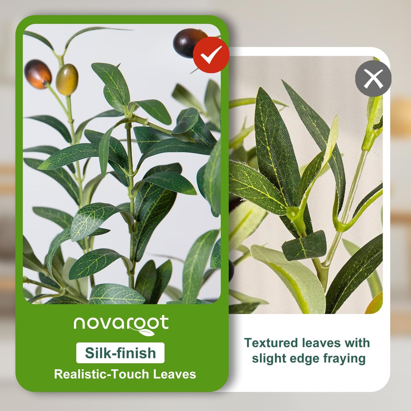 Olive Trees Artificial Indoor, 5FT Tall Faux Olive Tree with Moss and Planter, Artificial Plants Indoor with Realistic Silk Leaves and Lifelike Fruits, Fake Tree for Home Office Living Room Decor