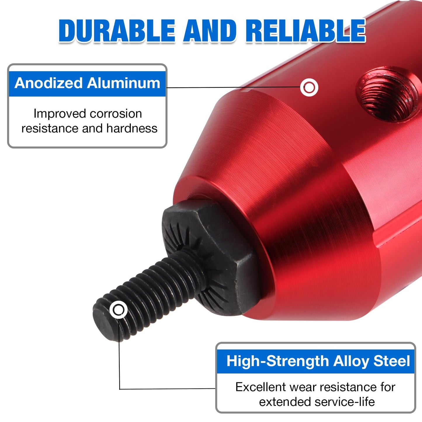 YUZES Rivet Nut Tool Adapter for Cordless Drill Electric- Newly Labor-Saving Rivet Gun Kit Professional Rivet Nut Tool kit with Carrying Case (Rivet Nut Tool-30-R1)