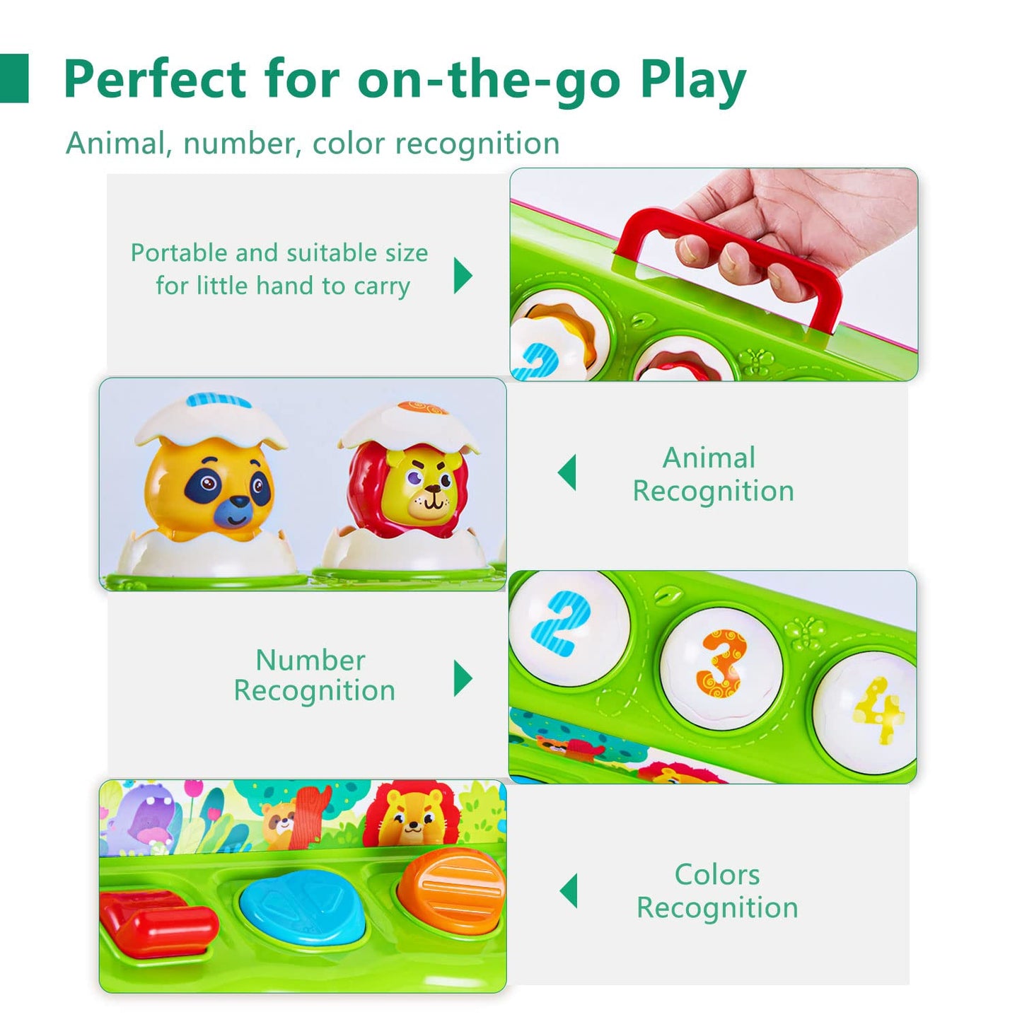 1 Year Old Toys for Boys Girls Birthday Gift, Baby & Toddler Cause and Effect Pop Up Toy With Music and Light, Learning Educational Montessori Toy for 1-3 Year Olds