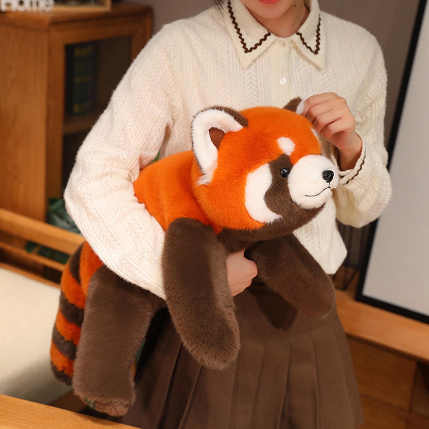 Ditucu Red Panda Stuffed Animal Realistic Plush Toys Cute Soft Hugging Plushies Gifts for Kids 16 inch