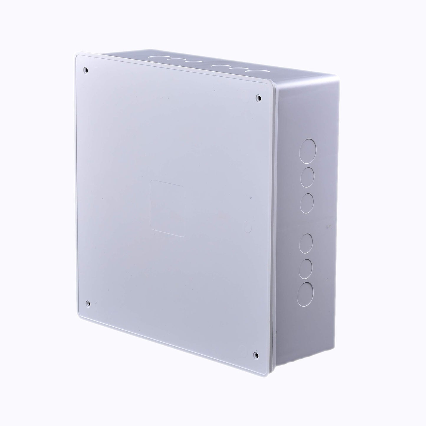 DJC Supply Co. 12" x 12" x 3" PVC Plastic Junction Conduit Box with Pre Molded 3/4" & 1" Punch in Holes