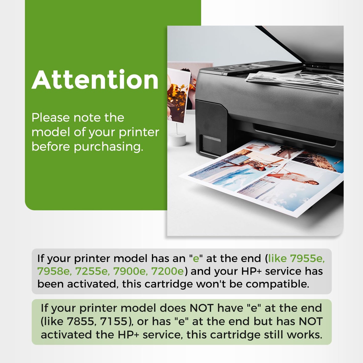 64XL Black Ink Cartridges Replacement for HP Ink 64 64XL Printer Ink 64 XL Black Work with 7855 7858 7800 7155 7100 6255 6252 7158 7164 7955e 7900e Tango Printers (2 Pack)