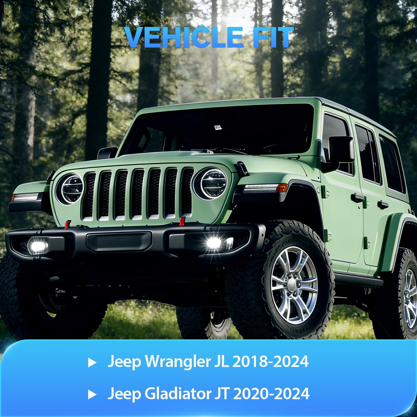 Nilight Window Visor Compatible with Jeep Wrangler JL/Gladiator 2018 2019 2020 2021 2022 2023 2024 2025 2026 Vent Window Deflectors,Rain Guards Acrylic-4pcs
