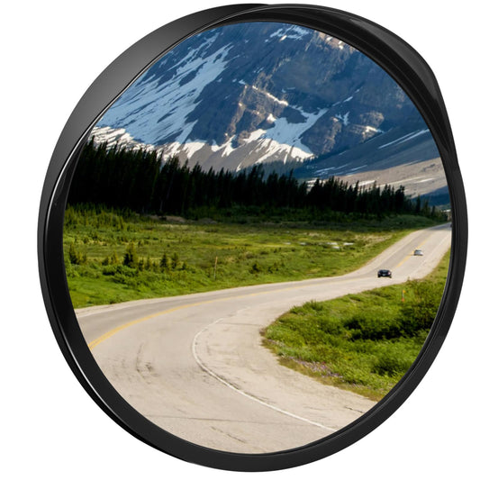 Convex Safety Mirror 𝟮𝟰" 𝗔𝗿𝗰𝘆𝗹𝗶𝗰 𝗗𝗿𝗶𝘃𝗲𝘄𝗮𝘆 𝗠𝗶𝗿𝗿𝗼𝗿, Outdoor Security Mirror Extends View With Adjustable Fixing Bracket, Driveway Parking Garage Office Home Factory By Hydencamm