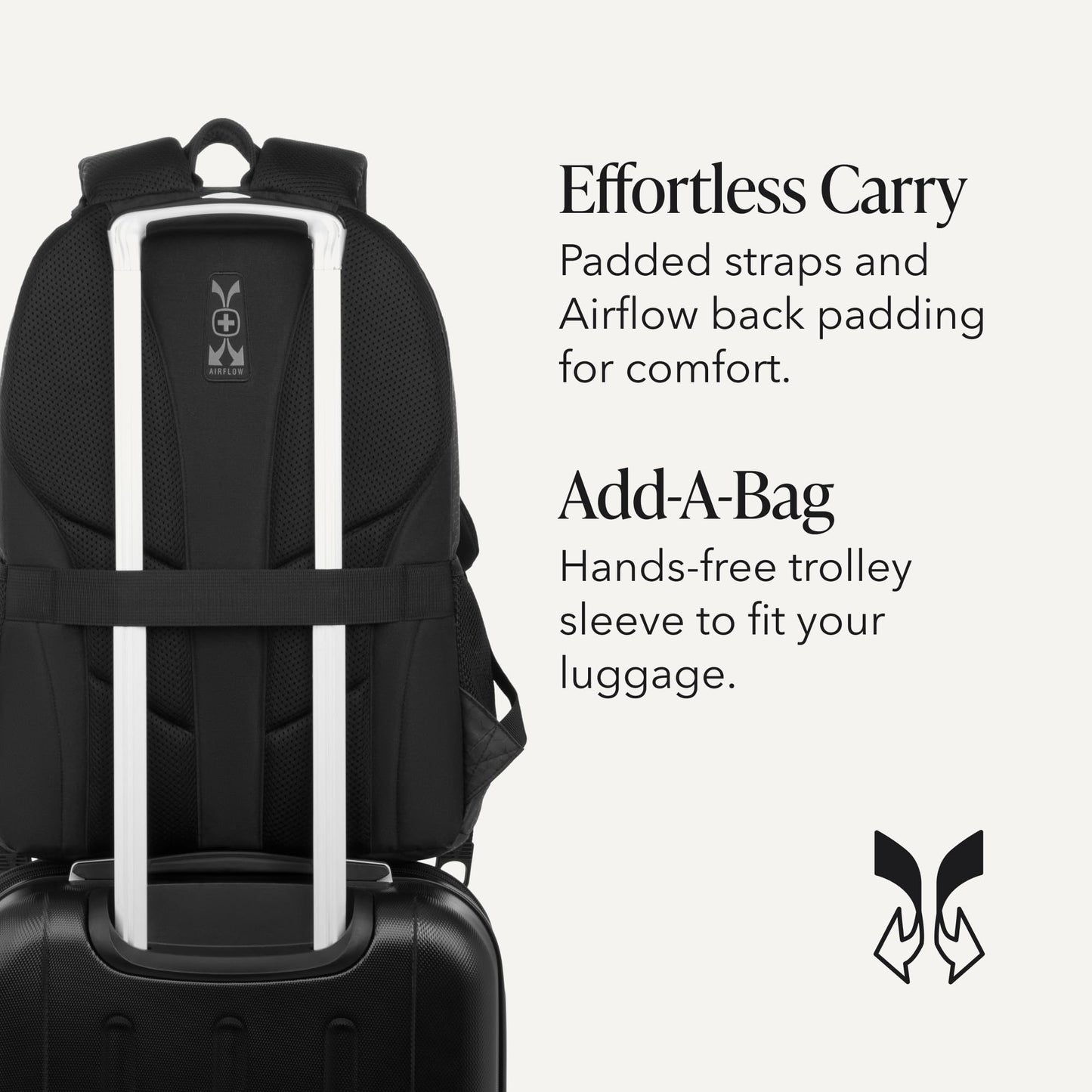 SWISSGEAR Cecil Laptop Backpack, Fits Most 16-Inch Laptops, Three-Compartment Design, Airflow Back Panel, Black, 27.3L, 18-Inch