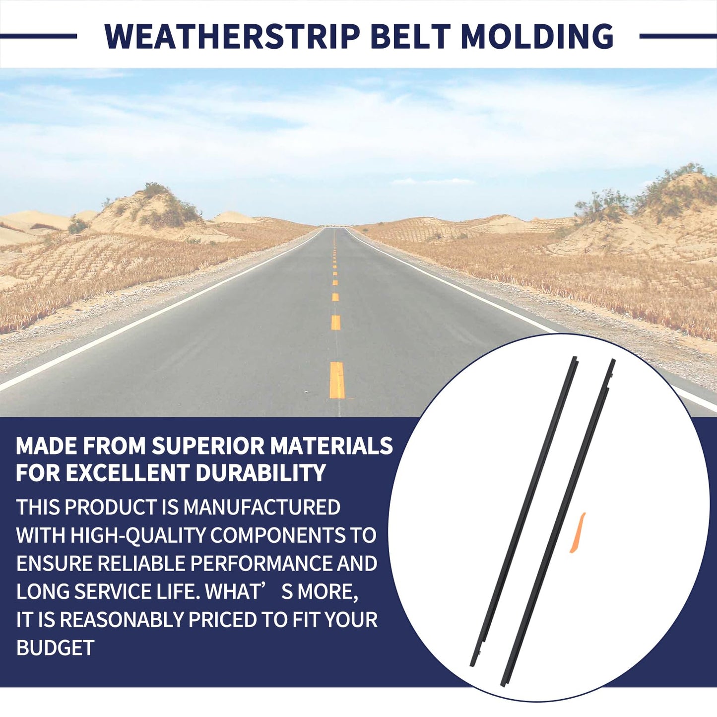 Magimaker Door Belt Molding Weatherstrip 72450-TBG-A01 72410-TBG-A01 Compatible with Honda Civic 2016 2017 2018 2019 2020 2-Door Window Trim Seal Strip