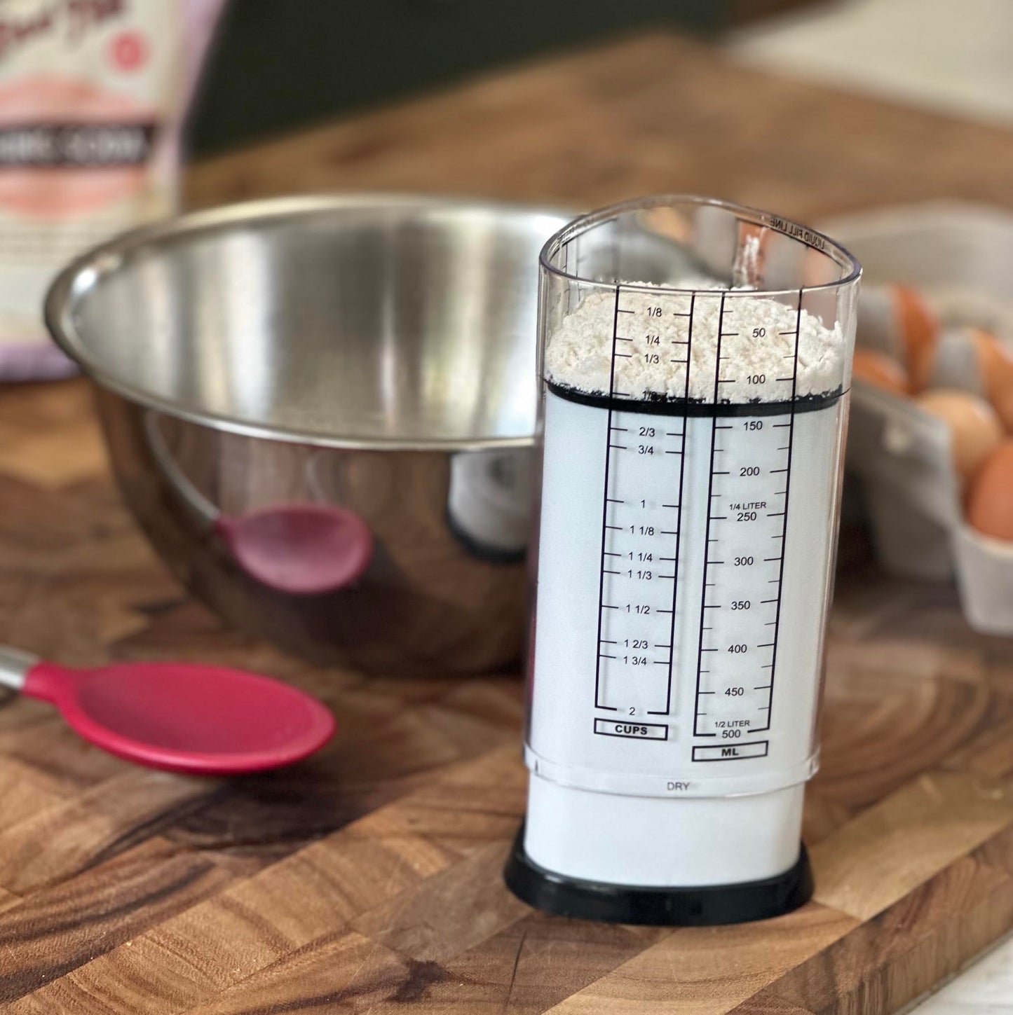 KitchenArt Pro Adjustable Measuring Set, Includes Adjustable Tablespoon, Teaspoon, and 2 Cup Measuring Cup