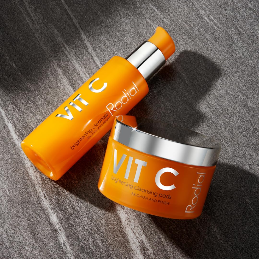 Rodial Vit C Brightening Cleanser 4.6 fl. oz, Intensive Daily Gel Facial Cleanser with Vitamin C and Glycolic and Lactic Acids for Smoothing Fine Lines, Firming and Toning Face Cleanser
