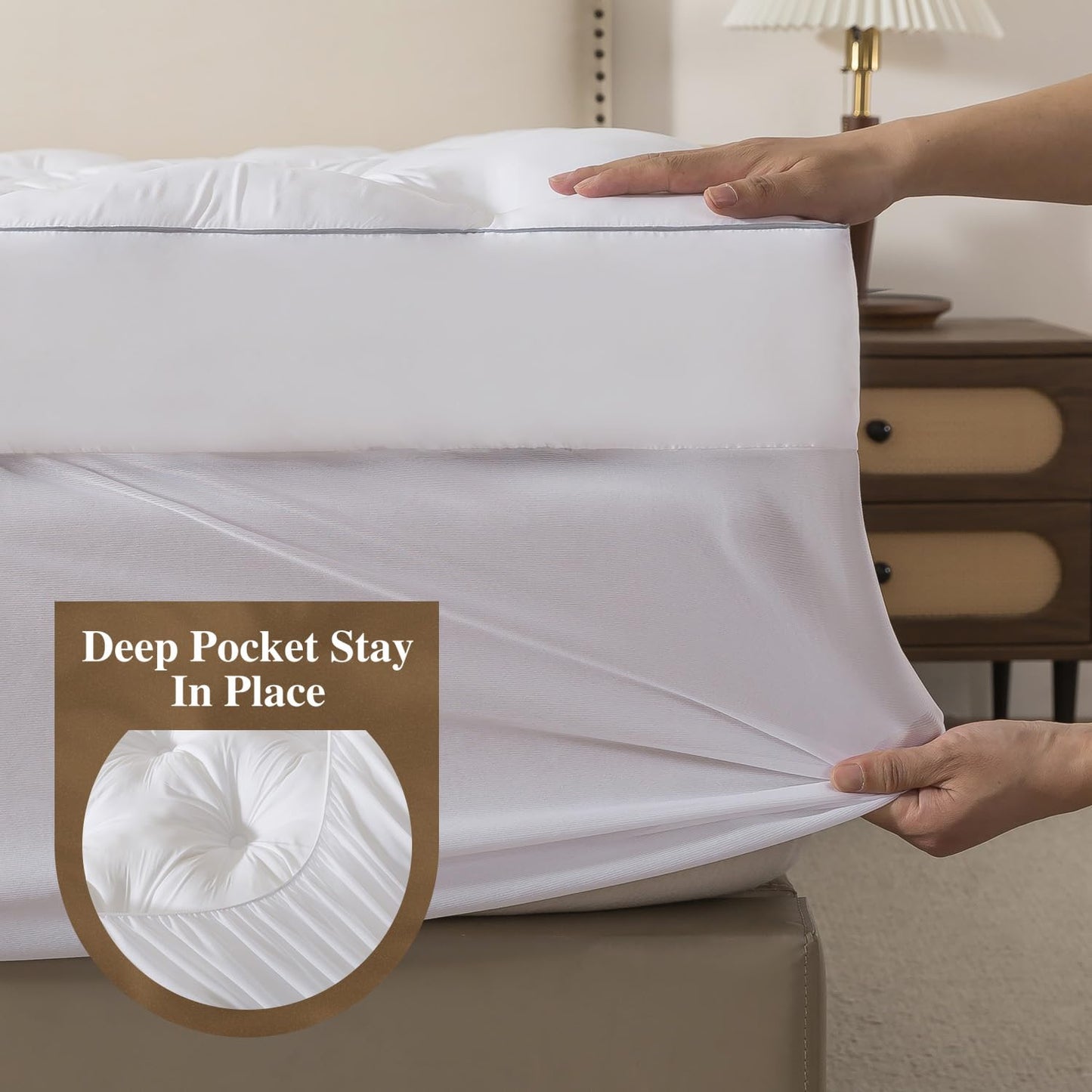 WhatsBedding 5 Inch Memory Foam Mattress Topper Twin Size, Supportive Fluffy Shredded Memory Foam Filled Pillow Top, Extra Soft Bed Topper with Deep Pocket, 39x75 in