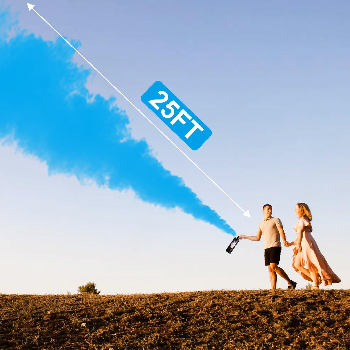 Giant Gender Reveal Fire Extinguisher-2 Packs | Smork Powder Blaster for Gender Reveal Party Ideas | Blue Fire Extinguisher Gender Reveal Suitable Boy Baby | Blasts 20+ Feet