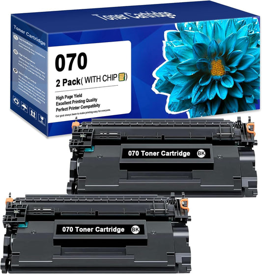 070 Toner Cartridge 070 Black Toner Cartridge Compatible Replacement for Canon 070 imageCLASS MF465dw MF462dw LBP247dw LBP247dw Printer-2Pack
